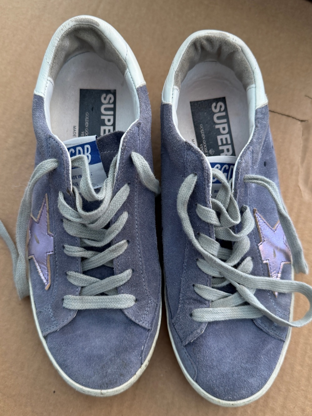 Suede SuperStar Golden GooseSneakers in Lavender Blue